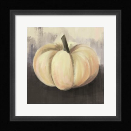 Framed White Rustic Pumpkin Print