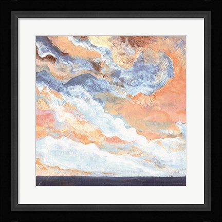 Framed Coral Horizon Print