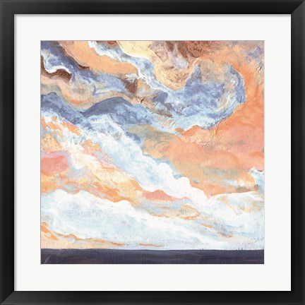Framed Coral Horizon Print