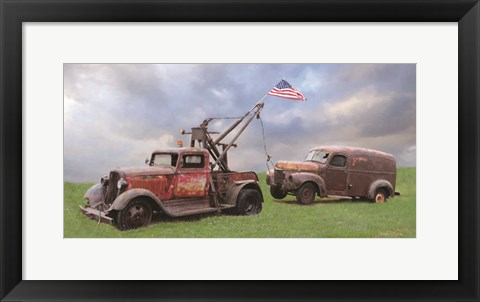 Framed Two Truck Rescue Print