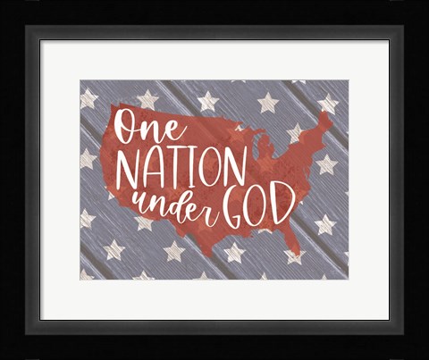 Framed One Nation Under God Print