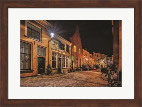 Framed Nighttime City Street 2 Print