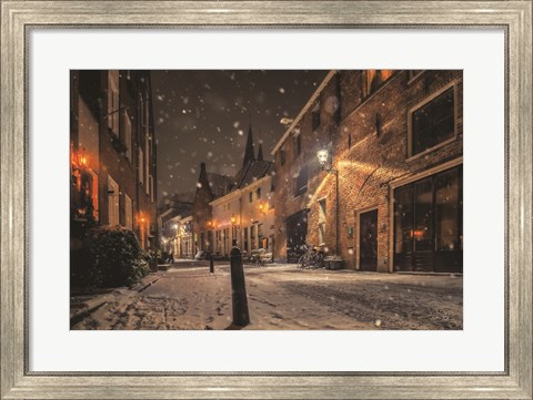 Framed Nighttime City Street 3 Print