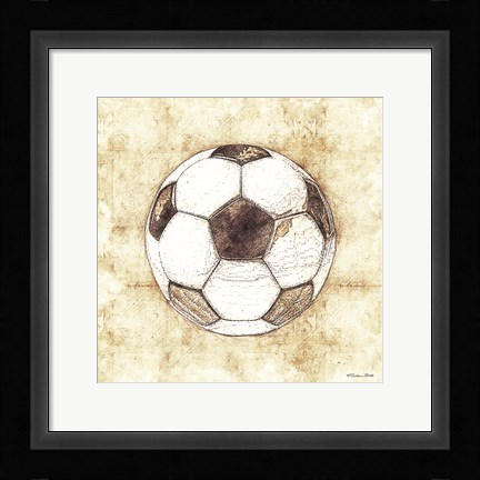 Framed Soccer Sketch Print