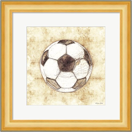Framed Soccer Sketch Print