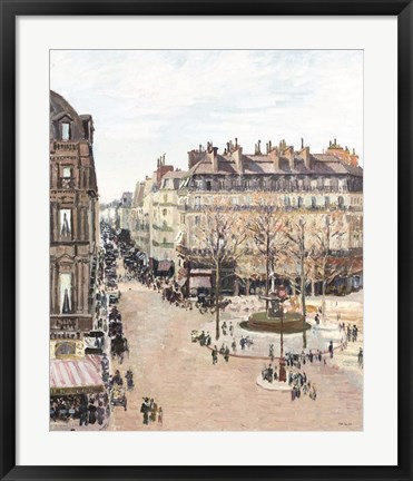 Framed La Rue Saint Honore Print