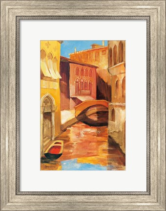Framed Morning on the Canal I Print