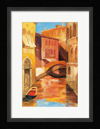 Framed Morning on the Canal I Print