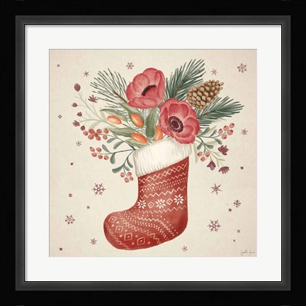 Framed Winter Blooms V Print