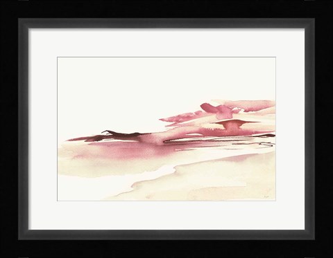 Framed Pink Coastal Sunset Print