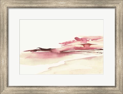 Framed Pink Coastal Sunset Print