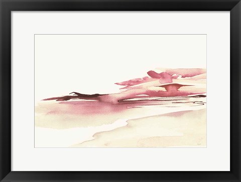 Framed Pink Coastal Sunset Print