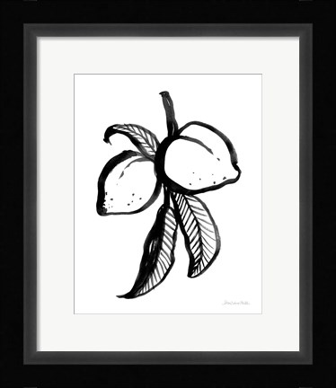 Framed Ink Peaches Print