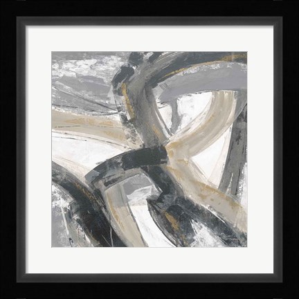 Framed Urban Graffiti II Neutral Print