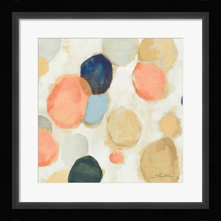 Framed Painted Pebbles II Boho Print