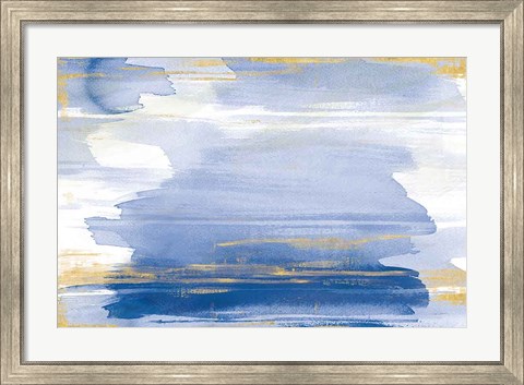Framed Rosy View Blue Print