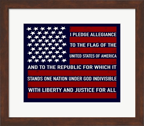 Framed Pledge Allegiance Print