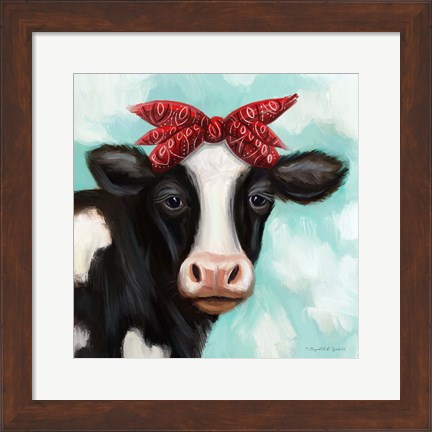 Framed Cow Girl Print