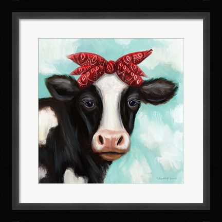 Framed Cow Girl Print