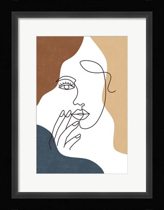 Framed Curves III Print