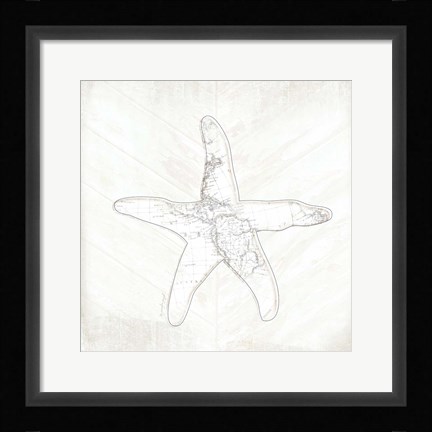 Framed Coastal Starfish Print
