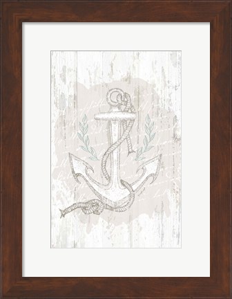 Framed Calming Coastal Anchor Print