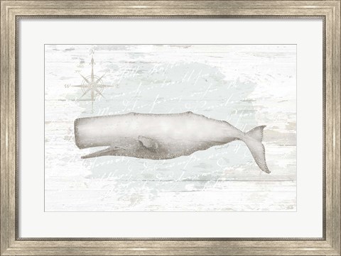 Framed Calming Coastal Whale Print