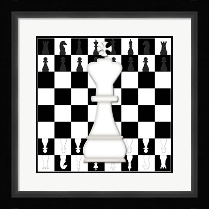Framed White King Print