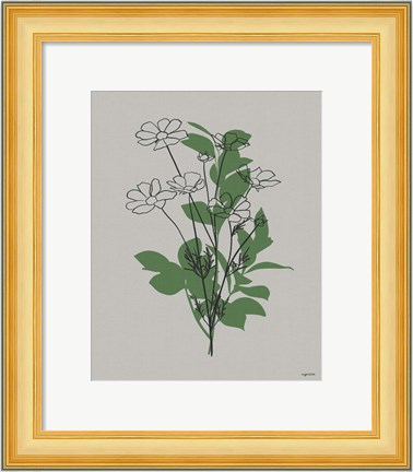 Framed Line Botanical II Print
