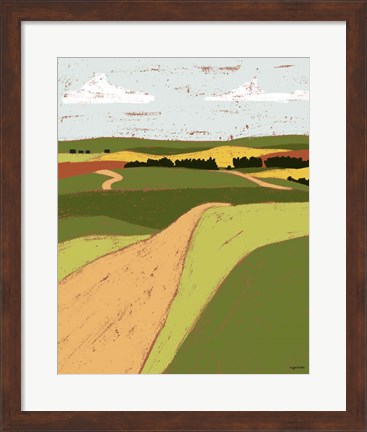 Framed Pasture II Print