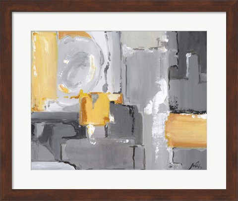 Framed Yellow Abstract Print