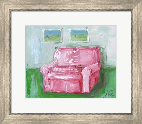 Framed Pink Chair Print