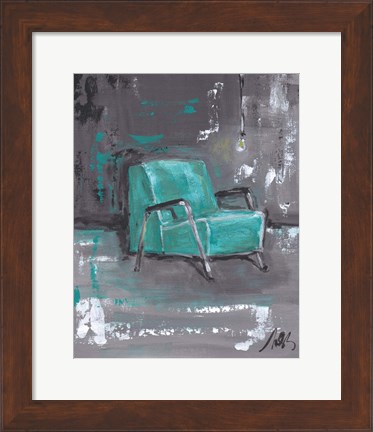 Framed Green Chair Print