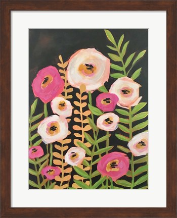 Framed Flowers at Night Print