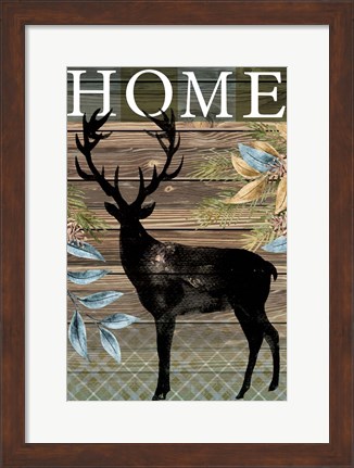 Framed Home Elk Print