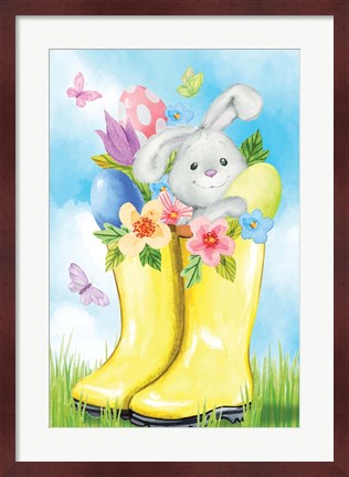 Framed Bunny Boots Print