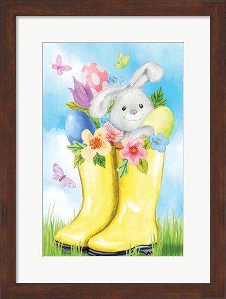 Framed Bunny Boots Print