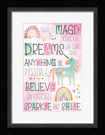 Framed There is Magic Print