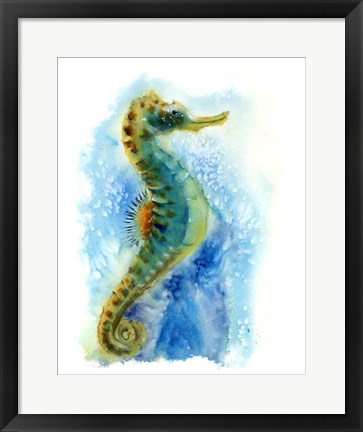 Framed Seahorse I Print