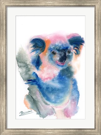 Framed Blue Koala Print