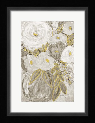 Framed Gold Age Floral I Print