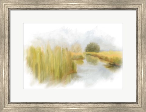 Framed Marshy Wetlands V Print