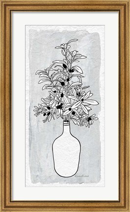 Framed Olive Branch Vase Print