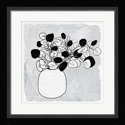 Framed Ginkgo Branches II Print