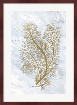 Framed Feathery Sea Fern I Print