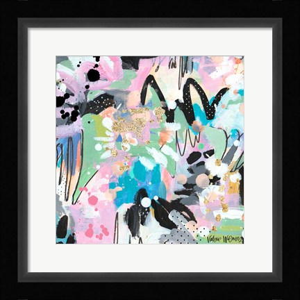 Framed Abstract Polka Dot Print