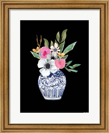 Framed Blue Vase III Print
