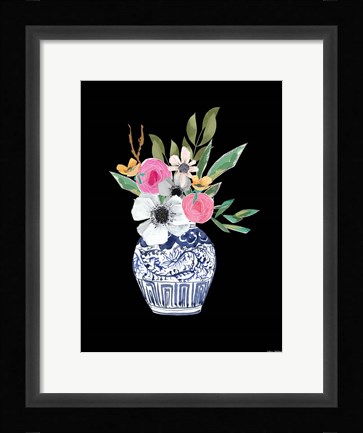 Framed Blue Vase III Print