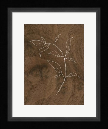 Framed Wispy Wood I Print