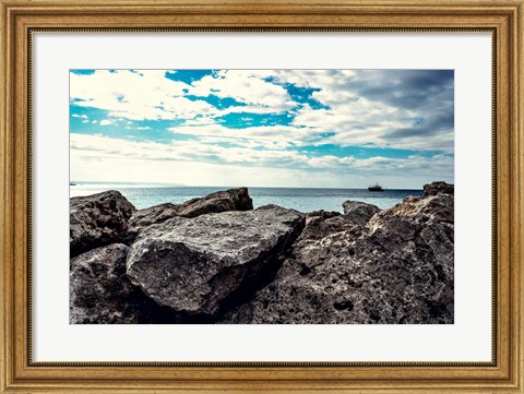 Framed Spanish Coast I Print